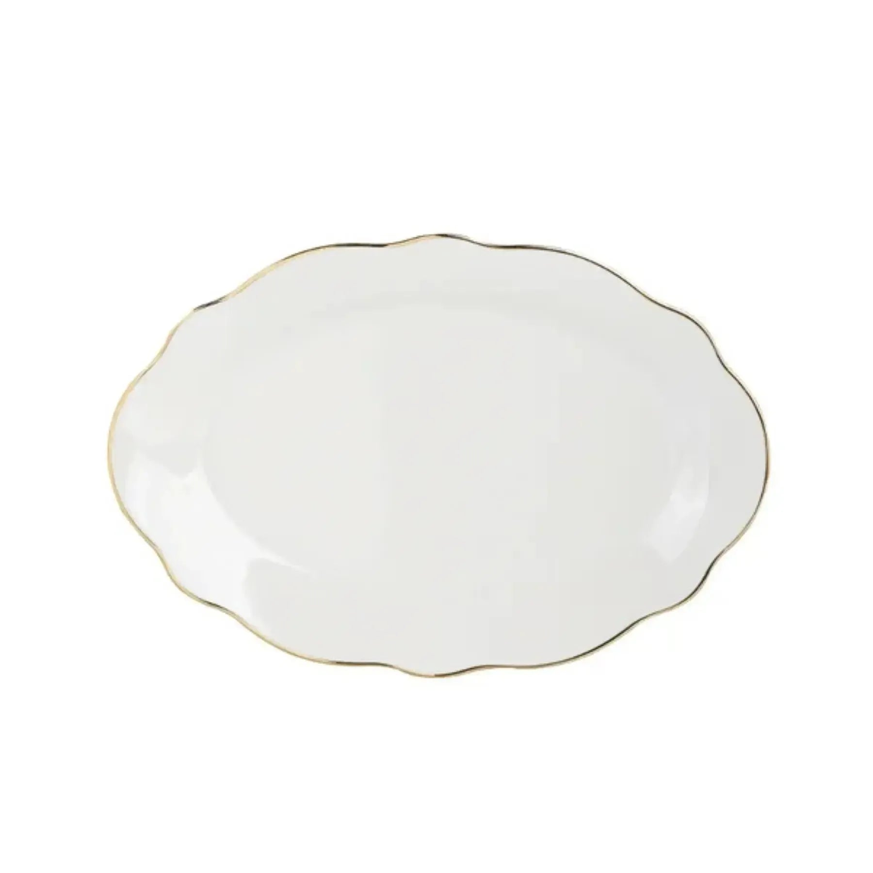 Aparelho de Jantar Camélia 49Pçs New Bone China Filado Dourado L'Hermitage