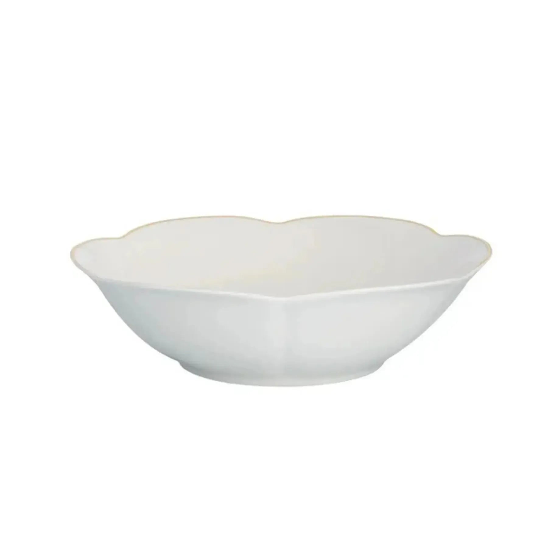 Aparelho de Jantar Camélia 49Pçs New Bone China Filado Dourado L'Hermitage